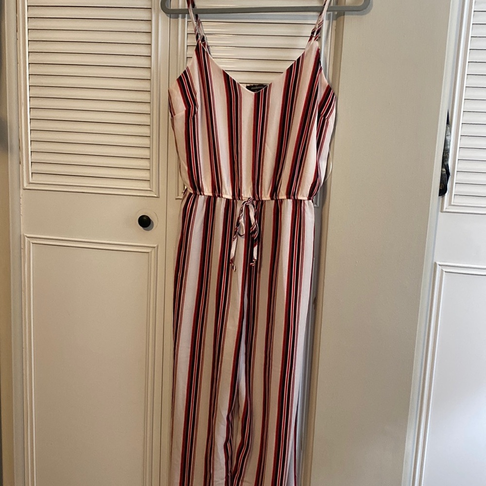 Red and black jumpsuit